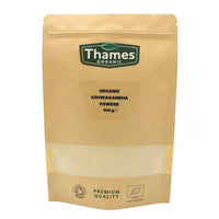 Organic Ashwagandha Powder - Pure Root Powder, Raw, Vegan, Non-GMO, No Additives or Preservatives, Promotes Relaxation - Thames Organic 500g