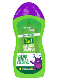 Great British Home Escenti Kids 3in1 Head Lice Prevention Set - 1 x Head Lice Shampoo for Kids, 1 x Conditioner and 1x Lice Combs - Complete and Effective Nit Treatment for Kids with Natural Tea Tree Oil