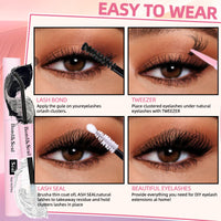 QUKLOGEN DIY Lash Extension Kit 782Pcs D Curl 4 Styles Individual Lash with Bottom Lash Clusters Bond and Seal,Quick Glue Remover Tweezers Eyelash Brush Mini Applicator (LASH001)