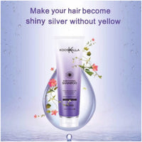 Kooswalla Silver Toner Shampoo, for Blonde Hair- Coloured Hair, Highlighted, Silver, Bleached and Hair Extensions - Eliminates Yellow Tones, 300ML - Anti Brassy - Keratin Home Treatment.
