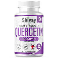 Pure Quercetin (Sophora Japonica) Supplement |1000mg Per Serving | 180 Vegan Capsules - 3 Month Supply | Natural Antioxidant | Made in The UK by Shivay Herbals