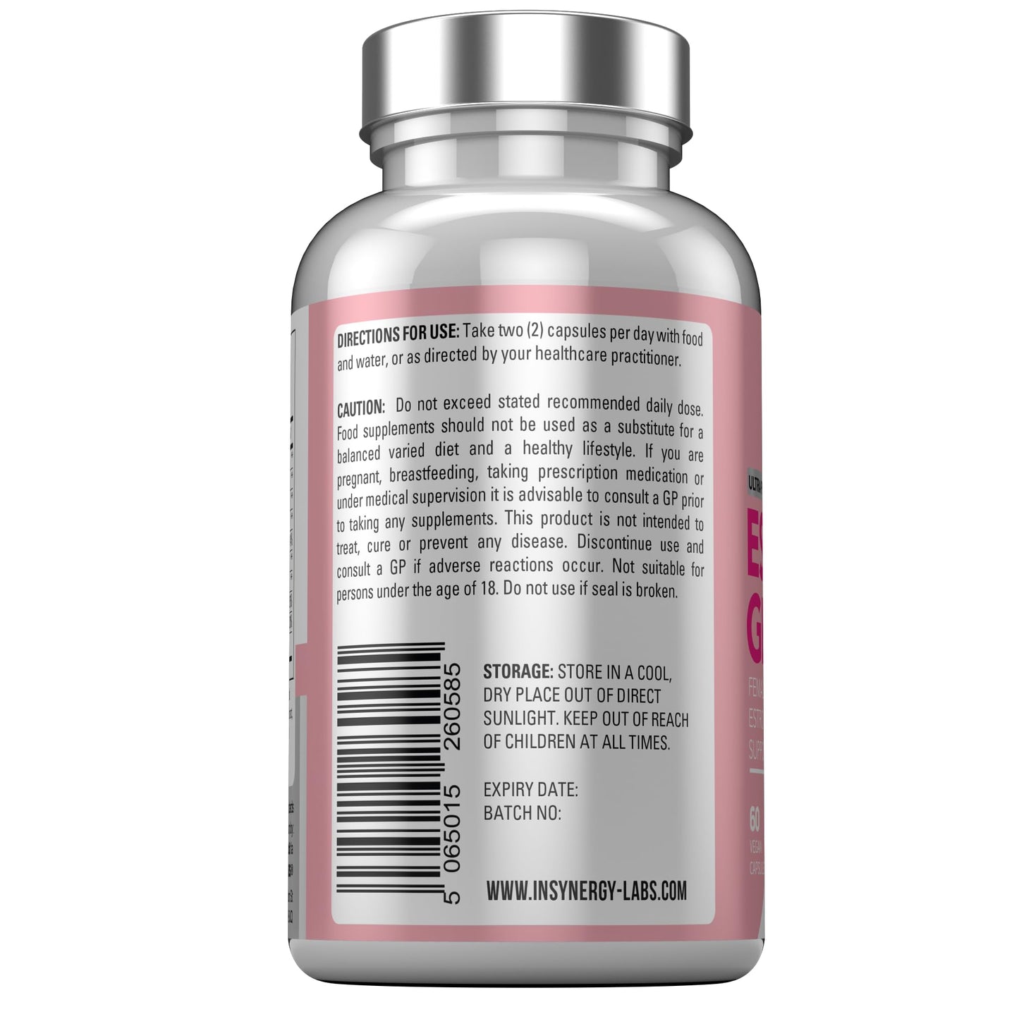 Insynergy Labs EstroGenix – Estro Balance Tablets for Women High Strength Estro Complex Supplement, 60 Vegan Capsules