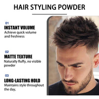 FresFresi Men's Hair Styling Powder - 2 Pack Texturizing Powder for Matte Texture, Long-Lasting Hold, Oil-Free and Easy Application, 10g Each