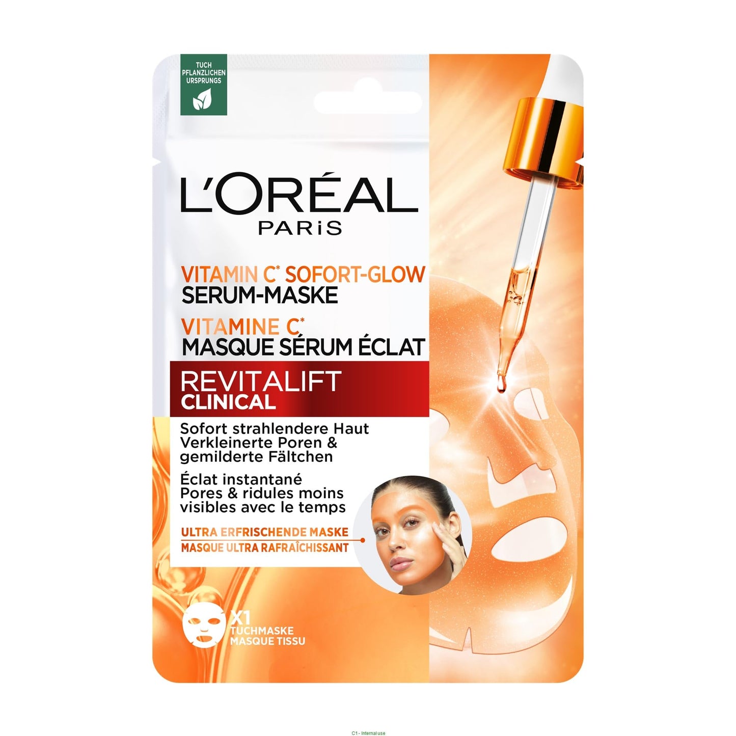 L'Oreal Paris L'Oréal Paris Revitalift Clinical Vitamin C Mask, Eclat, Pores, Wrinkles