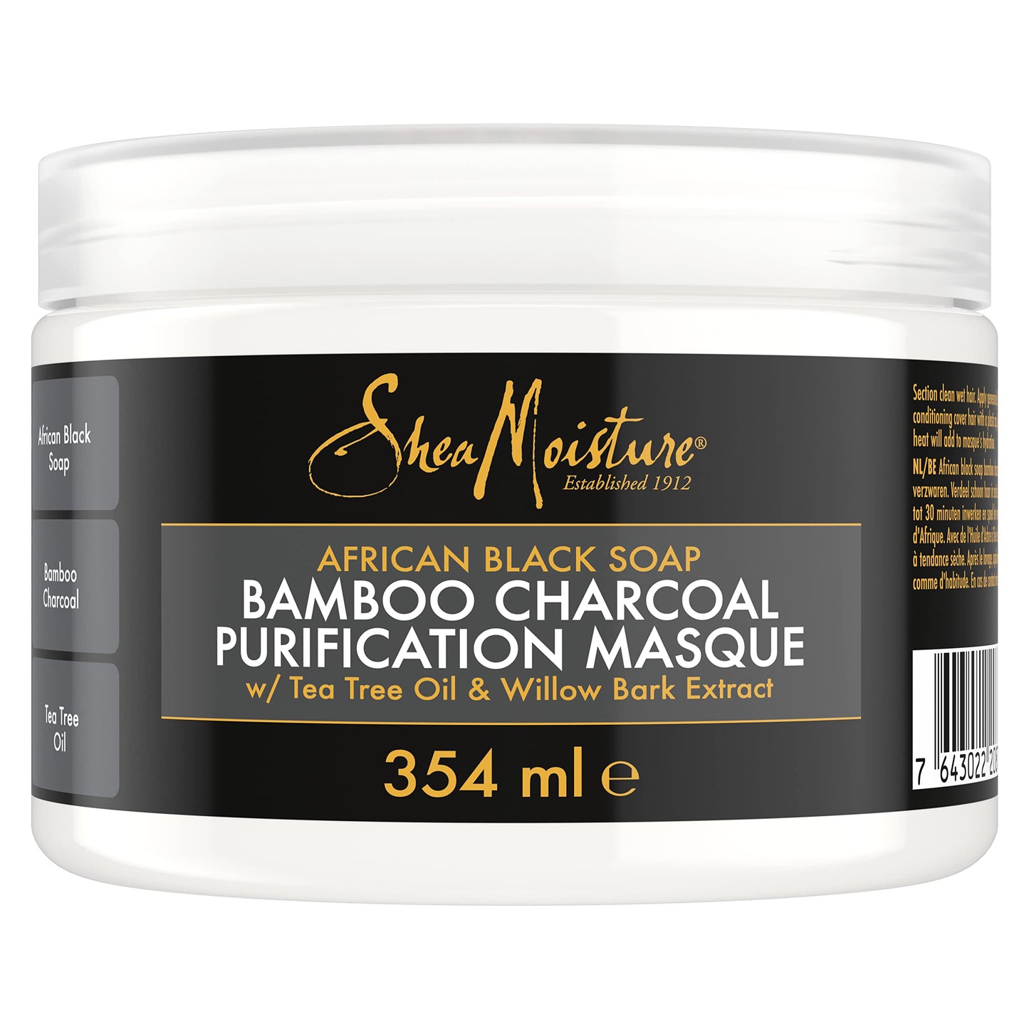 Shea Moisture SheaMoisture African Black Soap Bamboo Charcoal Purification Masque 354 ml