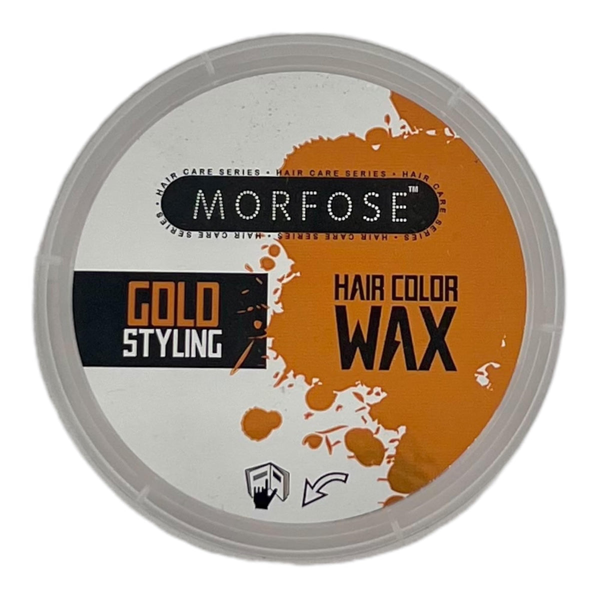 MORFOSE Morfose Hair Colour Wax Styling Gold,Temporary Hair Dye Wash In Wash Out, Coloured Hair Wax Kids Instant Styling, Hair Colour Pomade Washable for Men, Women, Party, Cosplay (100 ml, Gold)