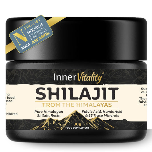 Inner Vitality Himalayan Shilajit Resin Gold Standard 78% Fulvic - 30g Natural Energy, Immunity & Mineral Supplement for Daily Wellness Support- Pure Authentic & Third-Party Tested