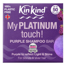 KinKind Purple Shampoo Bar - My PLATINUM Touch! Solid Shampoo Bar for Blonde, Silver & White Hair | Natural Shampoo Bar, Travel Shampoo Bars for Hair UK | Up to 50 Washes - Vegan
