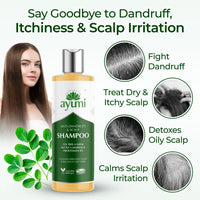 Ayumi Anti Dandruff Shampoo and Conditioner Sets | Neem Anti Dandruff Shampoo for Oily Scalp | Tea Tree OilConditioner for Hair Treatment | Sulphate Free HairShampoo and Conditioner Sets | 2 x 250 ml