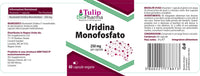 Tulip BioPharma Uridine Monophosphate 250mg 60 Capsules, Certificate of Analysis by AGROLAB Germany, High Strength, Gluten, GMO Free