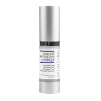 SKINICIAN Ageless Peptide Eye Complex - Anti-Wrinkle Eye Cream with Hyaluronic Acid & Vitamin C - Peptide Serum Eye Cream for Dark Circles - Stimulate Collagen Product - Vegan & Cruelty Free (15ml)