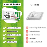 The Cheeky Panda Bamboo Facial Make Up Remover Wipes | Sustainable Face Wipes Eye Makeup Remover | Coconut Scented Pack of 25 Face Wipes | 99% Purified Water