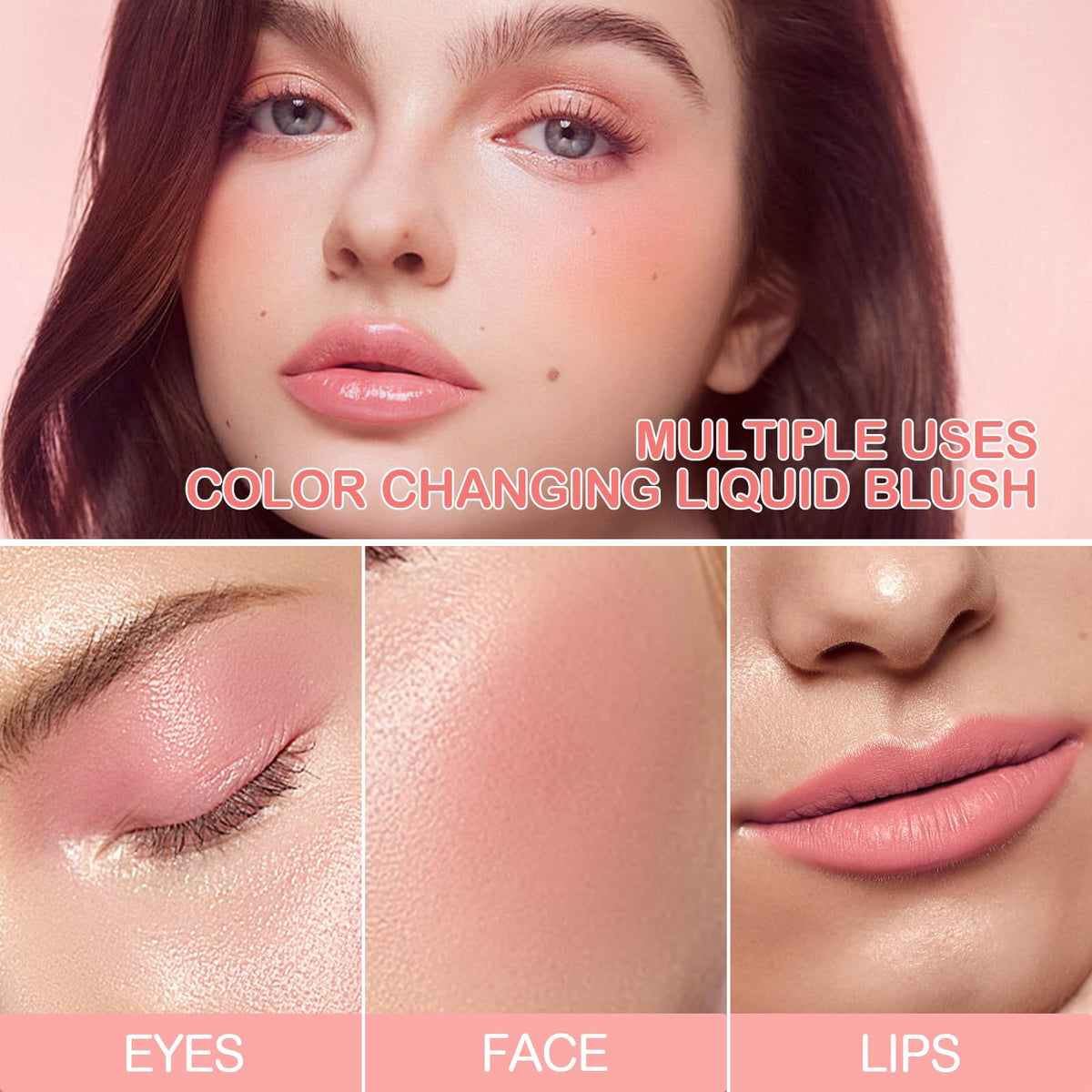 DRTRU 2Pcs TLM Blush Colour Changing, All Day Flawless Color Changing Blush,TLM Temperature Changing Liquid Blush for Mature Skin,Long Lasting Waterproof Blush for Face Makeup