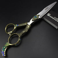 SHARONDS 5.5/6-inch Professional Hair Clippers, Stainless Steel Sharp Hair Clippers, Specialized for Hairdressers (6 inch Cutting Scissors-C)