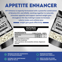 OZUNA NUTRITION Extreme Weight Gain Anabolic & Appetite Stimulant Bundle – Weight Gainer for Women & Men - Fast Mass Gainer Supplement & Muscle Growth Pills – Made in the UK
