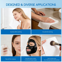 AONAT Clean Towels XL,Face Towels,Disposable Face Towelette,26 X 30 cm Super Soft Biodegradable Dry Facial Hand Clean Towels,Makeup Remover Dry Wipes,for Sensitive Skin,50 Ct,1 Pack