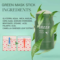 ISBEAUSOLS 2Pcs Green Tea Mask Stick & 1Pcs Hair Band-Blackhead Remover & Deep Cleansing Clay Mask with Green Tea Extract-Mothers Day Gift-For Oily & Sensitive Skin-Hydrating Pore Remover-Antioxidant Facial Care