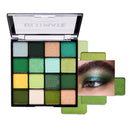 LYNTYAOU Green Eyeshadow Palette Make-Up Palettes, Matte Eye Shadow Pallets for Women, Gothic Cool Girl Matte Make Up, Shimmering Glitter Eyeshadows 16 Colour Waterproof Long Lasting Highly Pigmented