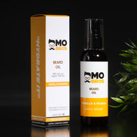 MO BRO'S Beard Oil 100ml | Vanilla & Mango | Beard Care for Men | Softens, Hydrate & Conditions Facial Hair | Promotes Growth, Reduces Dryness & Itching