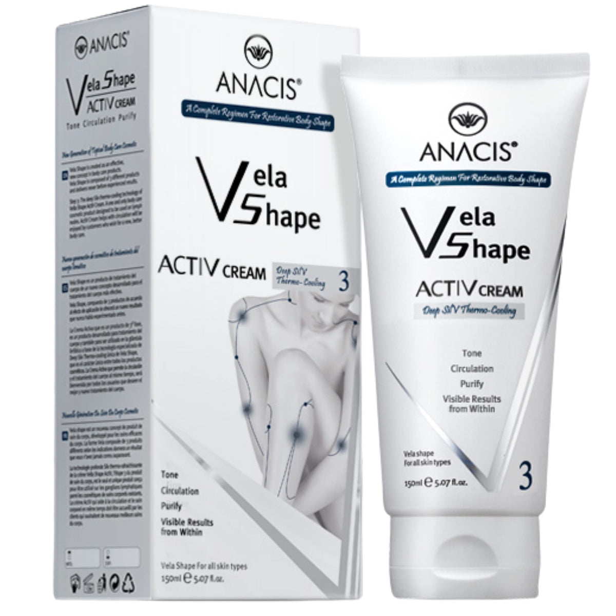 Cellulite Cream Active Body Target the Stomach, Thighs & Butt, Moisturizing Hudrating Cream with Powerful Natural and Active Ingredients. Anacis 5.07Oz