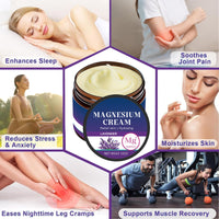 Trendyfave Magnesium Cream for Sleep & Relaxing – Magnesium Butter for Restless Legs, Muscle Relief – with Lavender Oil, Shea Butter & Coconut Oil – Soothing Body Hydrating Legs, Arms or Chest, 60g