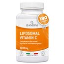 BANDINI Bandini® Liposomal Vitamin C | High Strength Ascorbic Acid Capsules, High Absorption & Bioavailability | Immunity, Energy, Skin Support - Boosts Collagen & Reduces Fatigue (180 Count (Pack of 1))