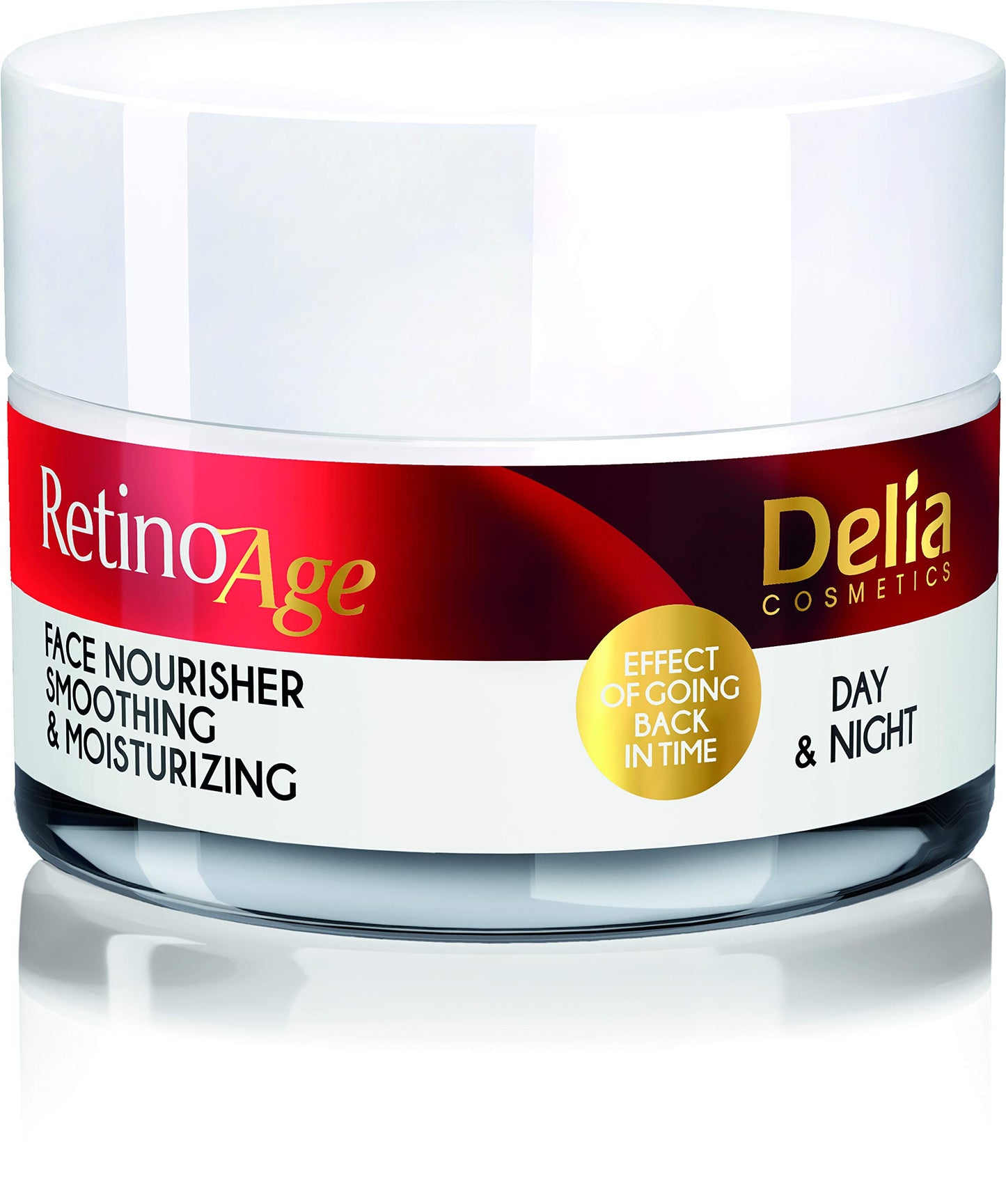 Delia Cosmetics - Retinoage - Face Cream – Retinol, Q10, Shea Butter, Macadamia Oil, Aloe Vera Gel, Vitamin E – Firming, Nourishing, Anti Aging, Day & Night Cream - 50ml