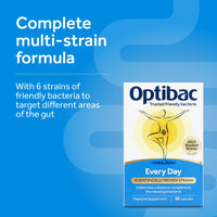 OptiBac Optibac Probiotics Every Day - Vegan Digestive Probiotic Supplement - Most Trusted & Recommended Brand - Lactobacillus & Bifidobacterium - 60 Capsules