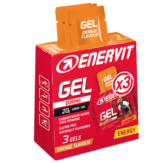 Enervit Sport Energy Gel (Orange, 3 x 25ml)