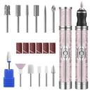 Bettinay 4 Speeds Nail Grinder for Thick Toenails Set, Electric Nail File for Various Nails and Shapes (18 Grinding Heads)
