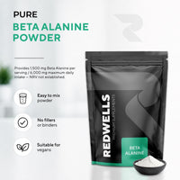 Beta Alanine Powder REDWELLS Premium Quality No Additives Amino Acid - 500g Pack