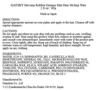 Gatsby Japan Gatsby Moving Rubber Hair Styling Wax GRUNGE MAT 80g x3 LOT Extra Hold Airness
