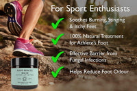 Botanicals Rescue Foot Balm for Cracked Heels, Dry Skin, Anti-fungal Vegan Organic Repair Cream for Athletes Foot Treatment, Diabetics, Mint & Tea Tree