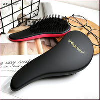 VMAGIC CARE Detangling Brush - Glide Through Tangled Hair - Best Brush for Women, Girls, Men & Boys - Wet & Dry Use (Black & Rose Red)