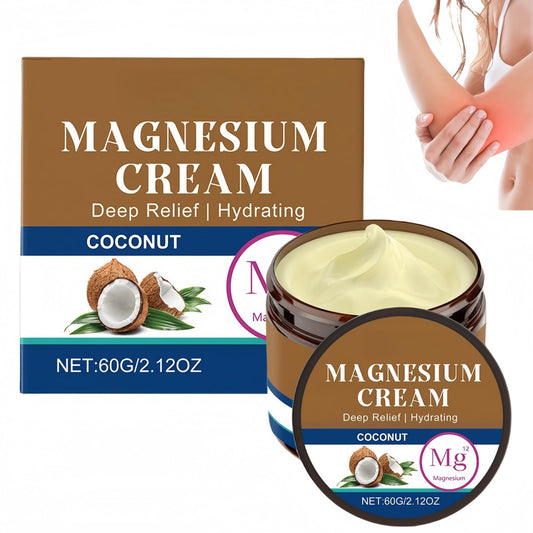 Magnesium Butter Cream for Sleep,Magnesium Cream,Coconut Soothing Relaxing Butters,M/agnesium Soothing Sleep C/ream,M/agnesium Lotion,Moisturizing Body Lotion,Body Calm Moisturing Butter,60g