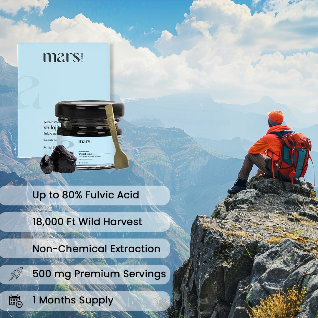 mars by GHC Mars Himalayan Organic Shilajit Resin | Natural Resin Sourced from The Himalayas | Supports Vitality, Energy & Overall Wellness (Pack of 2)
