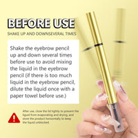Oruagmel Eyebrow Pencil, Microblading Eyebrow Pen with 4 Fork Tip, 2-In-1 Dual-Ended Eye Brow Pencil with Gel, Precise Brush Create Natural Hair-Like Brows, Waterproof, Last All Day, Defined (Dark Brown)