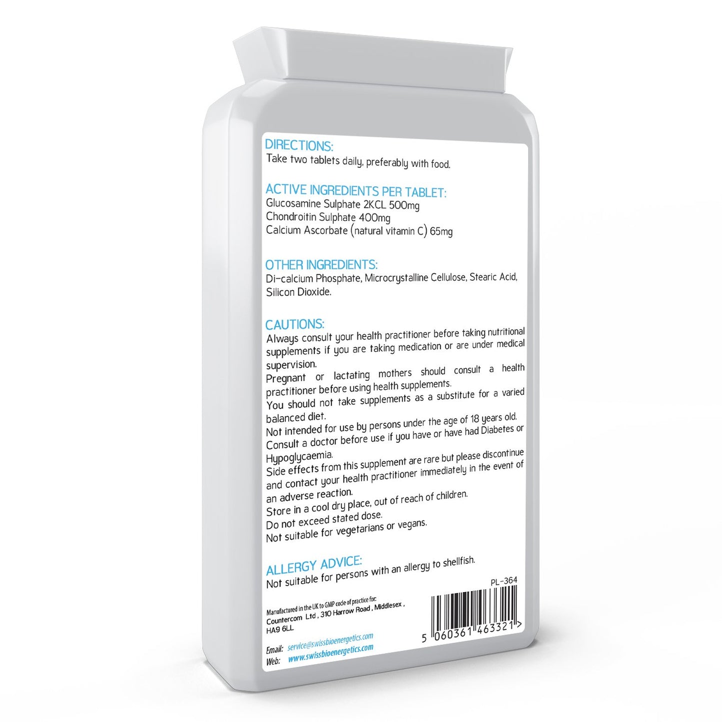 Joint Max Defence - 900mg,180 Tablets of Glucosamine Sulphate & Chondroitin Sulphate – A Perfectly Balanced Super Strength Complex -Glucosamine Chondrotin Complex with Vitamin C - UK Manufactured