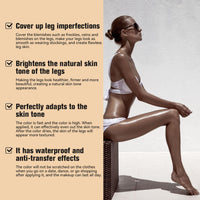 SHEBEEDO Waterproof No Transfer Leg Makeup Full Coverage,Concealer for Varicose Veins, Scars & Tattoos Cover Up,Long Lasting on Mature Skin & Dark Skin Tones,Self Tan Legs Lotion