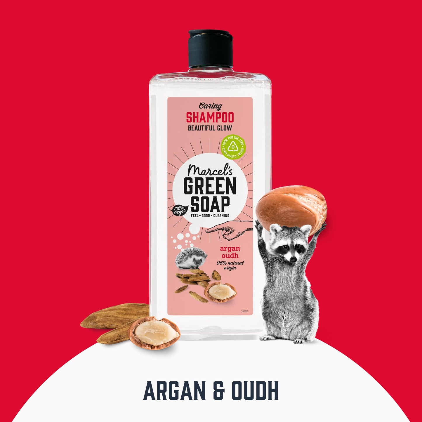 marcel's green soap Marcel's Green Soap Shampoo - Argan & Oudh Scent, Enriched with Natural Oils, 97% Natural, 98% Biodegradable, Vegan, 300ml - Gentle Care for Hair & Planet