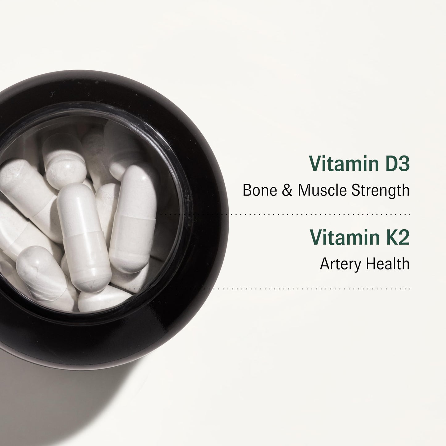 Vital Haven Vitamin D & K Supplement - D3 (4000 IU) + K2 MK7 (125mcg) - Stronger Bones and Immune System - UK Made