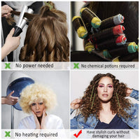Ledoo 60Pcs Plastic Spiral Rollers Spiral Curlers Spiral Hair Rods Multicolored for Women Girls