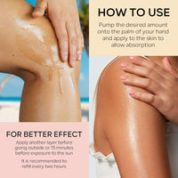 KYDA Body Glow Oil, SPF 45 Broad Spectrum, Sunscreen Body Oil with Rose Gold Mica, Moisturizing Coconut Body Oil, Lightweight Glow Body Moisturizer, Water Resistant, 3.38 fl oz, ROSE