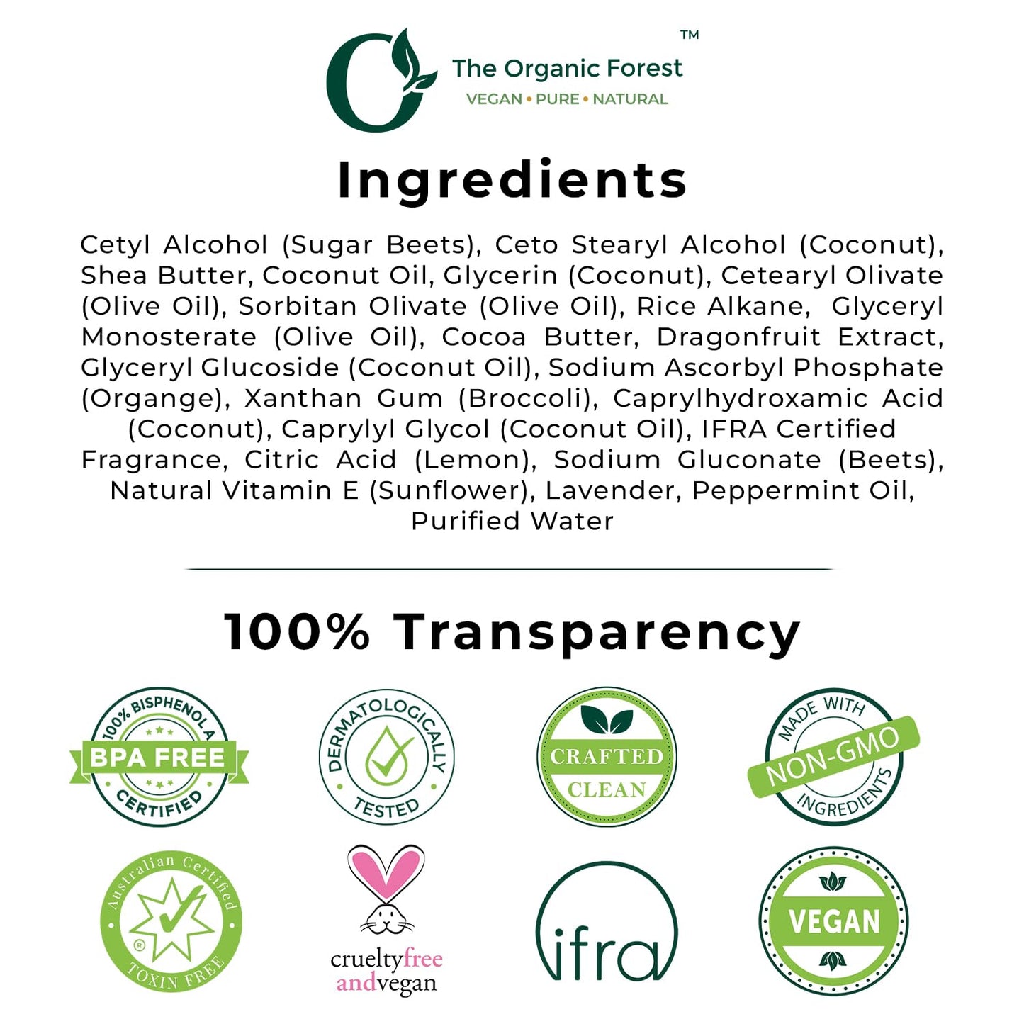 Plant-Based Lavender & Peppermint Soothing Hand Cream For Women | Vitamin C & E for Skin Protection | Hydrating Hand Cream & Moisturizer with Organic Shea Butter for Dry & Cracked Hands |