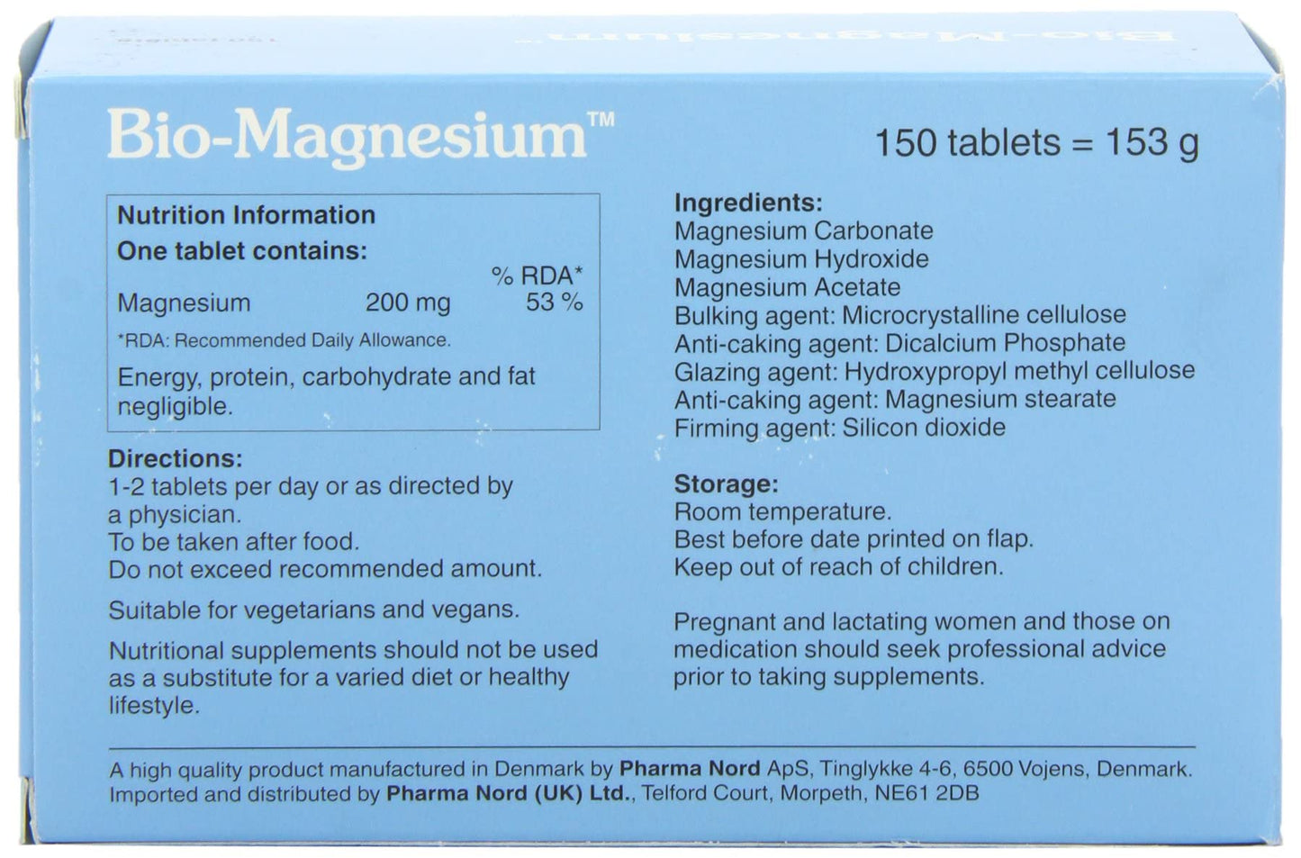 Pharma Nord Bio-Magnesium 150 Tablets
