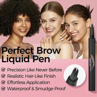 HERBINSOLS Microblading Eyebrow Pen - Natural Brow Pen - Easy To Color, Long Lasting, Quick Drying Eyebrow Tint Pencil - Waterproof, Smudge-Proof & Transfer-Proof Brow Pencil (03# Slate Brown)
