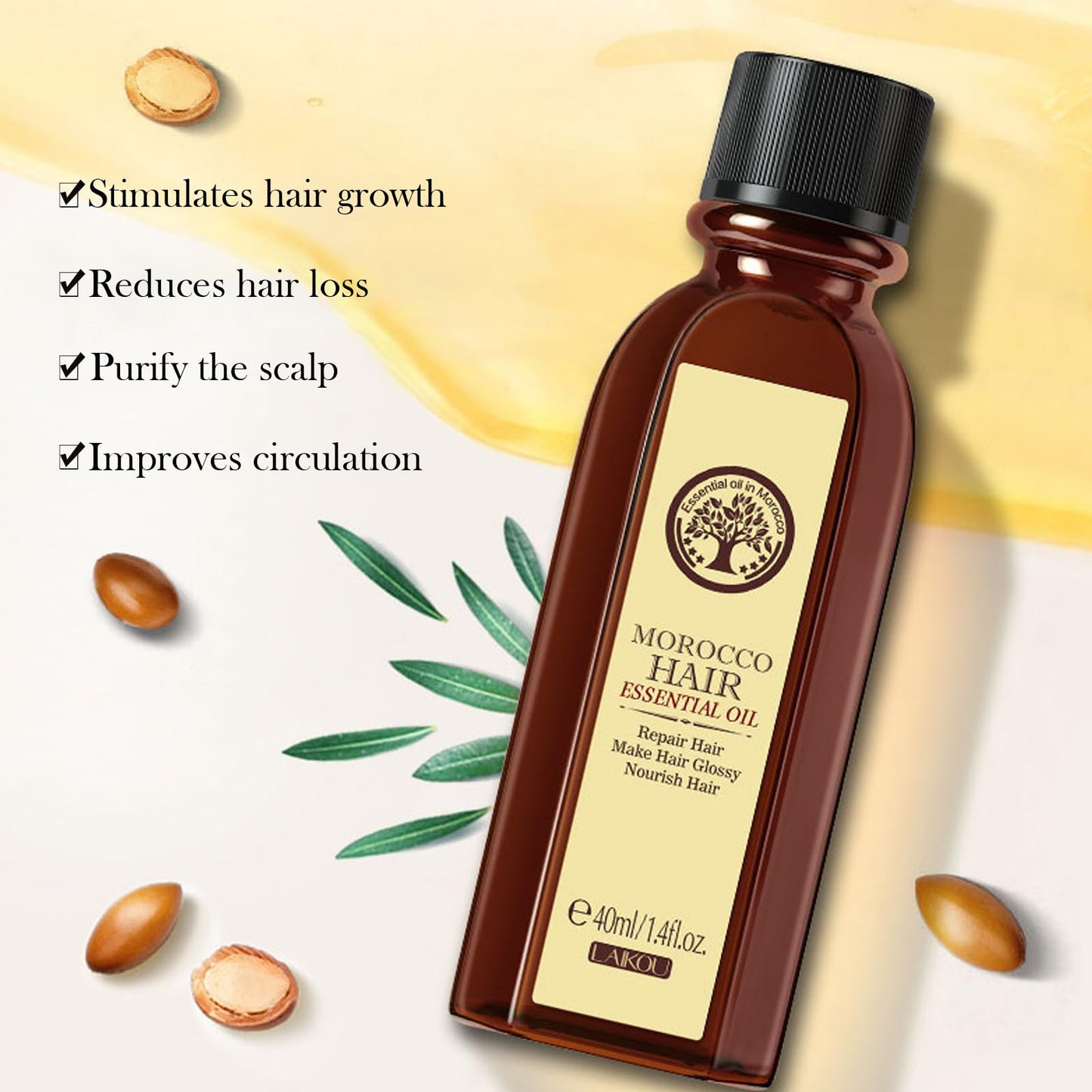 GEEWHILE Moroccan Argan Oil Hair Oil For Dry Damaged Hair Pure Moroccan Argan Oil for Hair, Moroccanoil Hair Oil Nourishes And Moisturises Dry Hair, Repairs, Smoothes Your Hair Suitable for All Hair