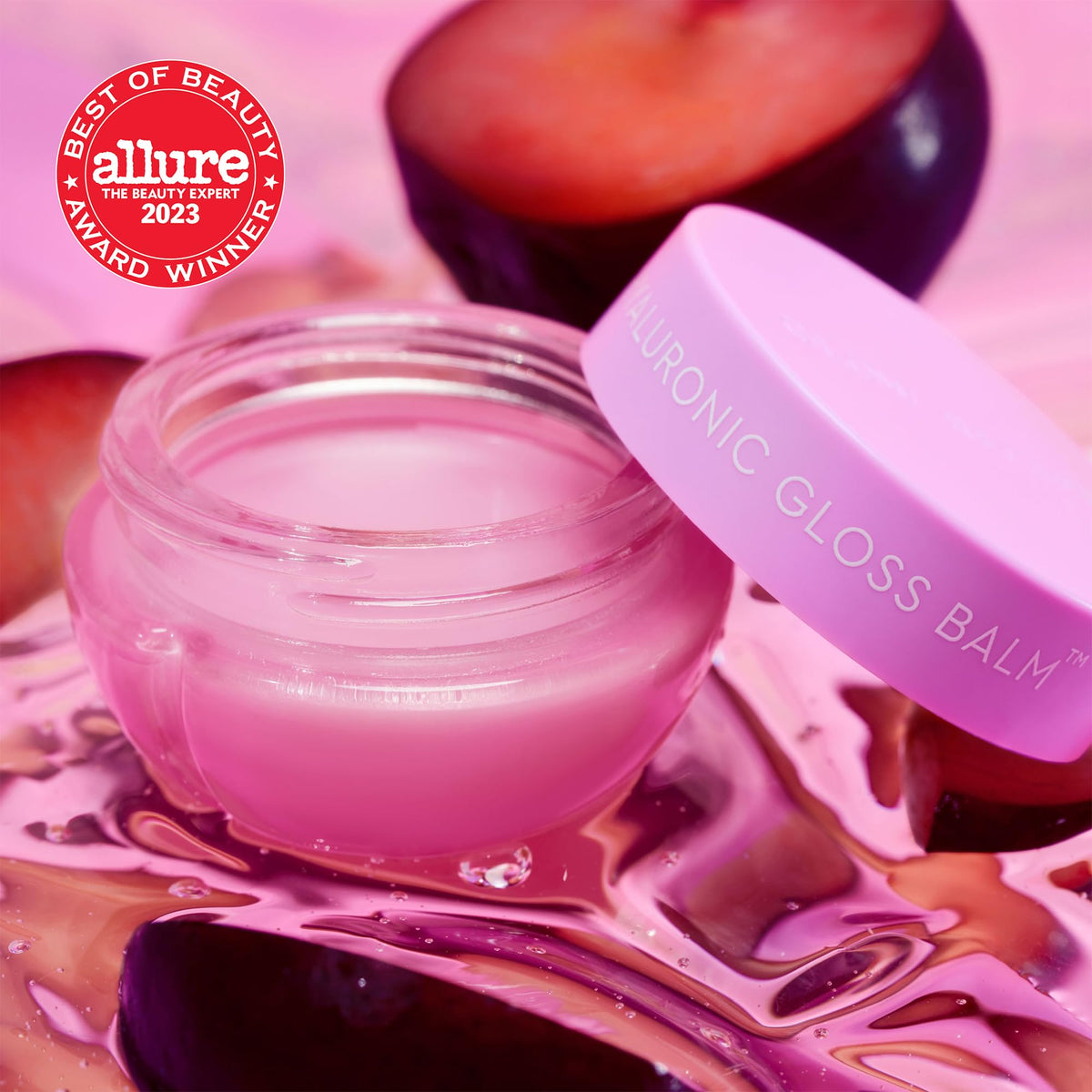 Glow Recipe Hyaluronic Acid Plumping Lip Balm for Women & Men - Clear, Hydrating High-Shine Gloss + Overnight Dry Lips Treatment for a Smooth, Fuller Look - Makeup Prep, Korean Skin Care, 15ml