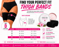 Glamza Chamois Cream GLAMZA ‘Chub Rub’ Anti Chafing Cream & Pair of Thigh Bands for Men & Women - Prevents Chaffing for Cyclists, Runners and More 50ml (Size E (62-70cm))