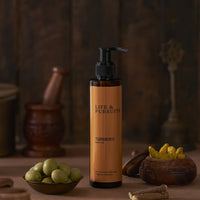 Life & Pursuits Turmeric Body Oil (200ml), Ayurveda Massage Oil for Skin, Skin Brightening Oil for Dark Spots, Made with Organic Coconut Oil, Argan Oil, Almond Oil, and Squalane